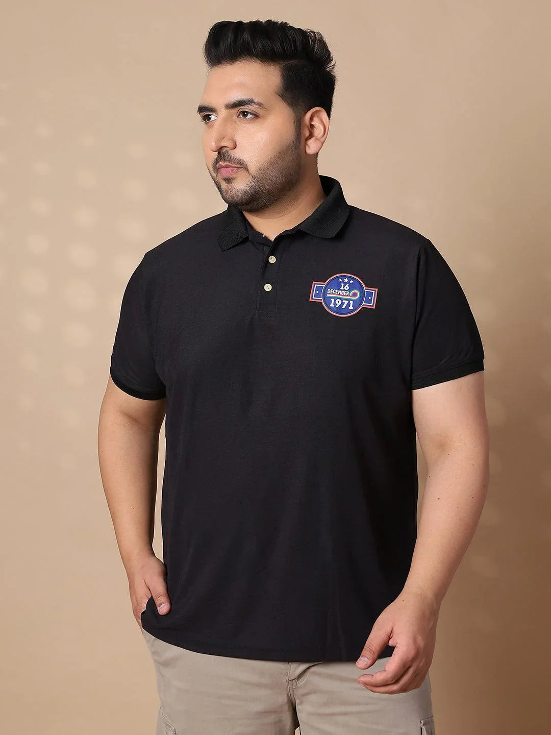 Men Plus Size Annora Printed Polo Tshirt - bigbanana