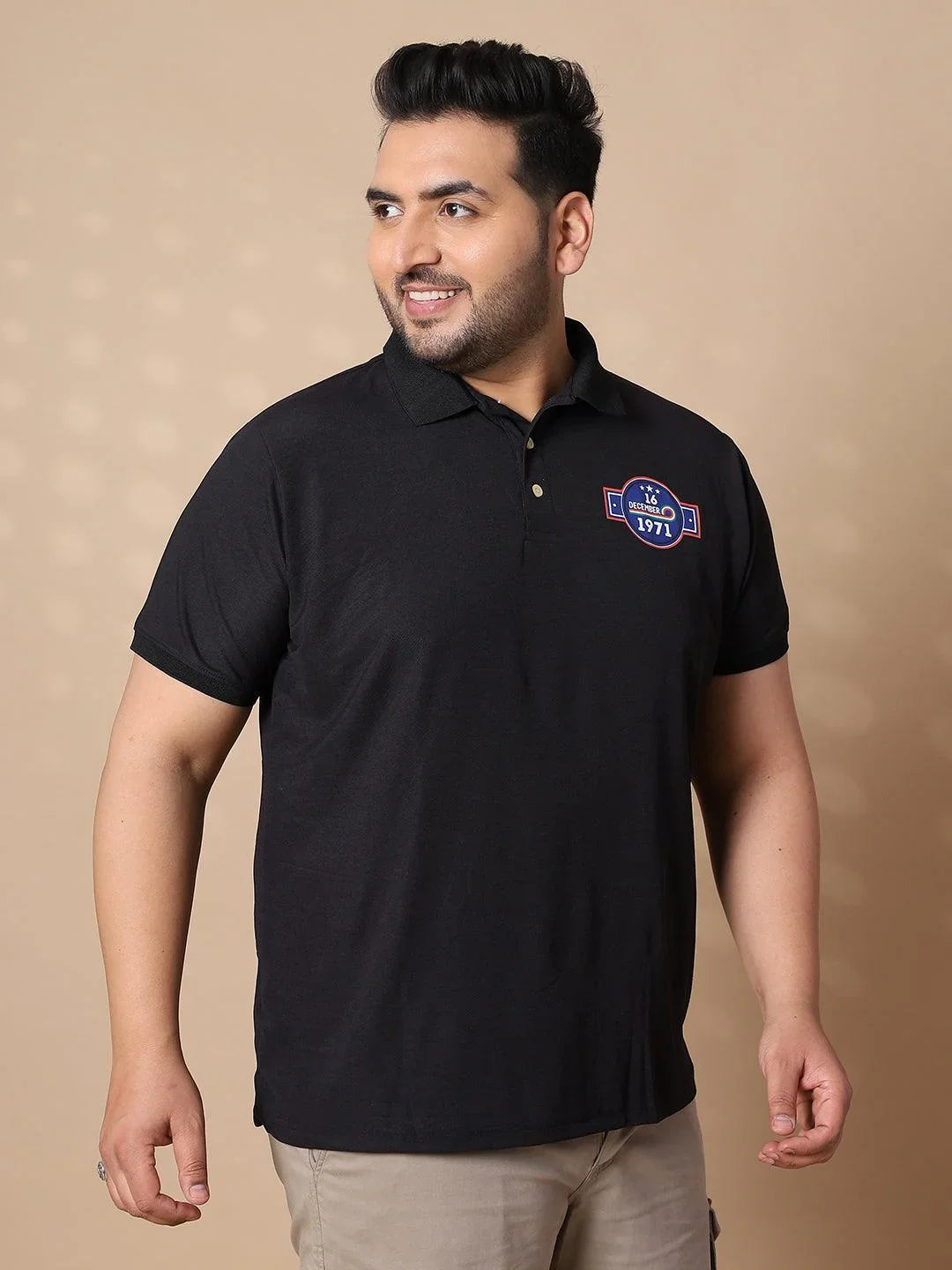 Men Plus Size Annora Printed Polo Tshirt - bigbanana