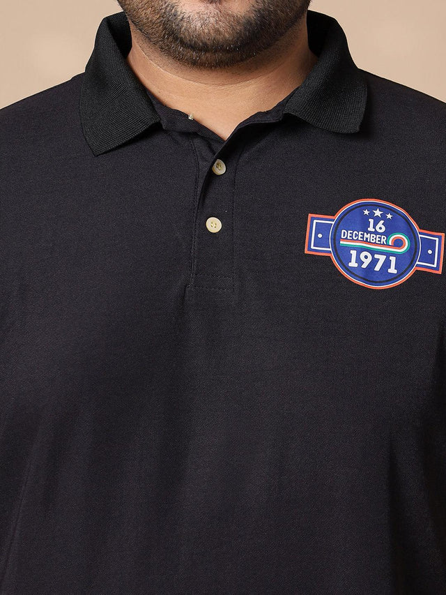 Men Plus Size Annora Printed Polo Tshirt - bigbanana
