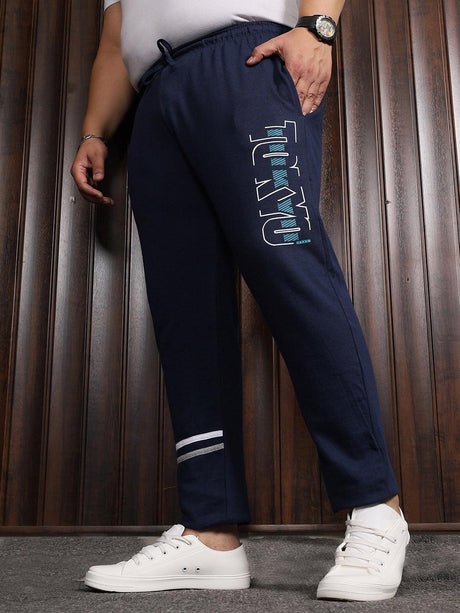 Men Plus Size Theo Printed Trackpant - bigbanana