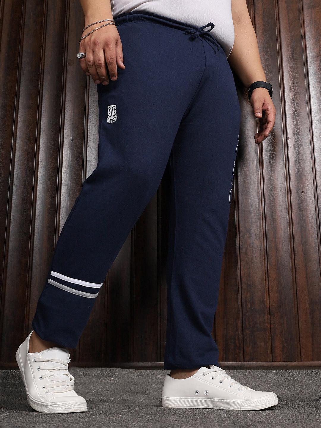 Men Plus Size Theo Printed Trackpant - bigbanana