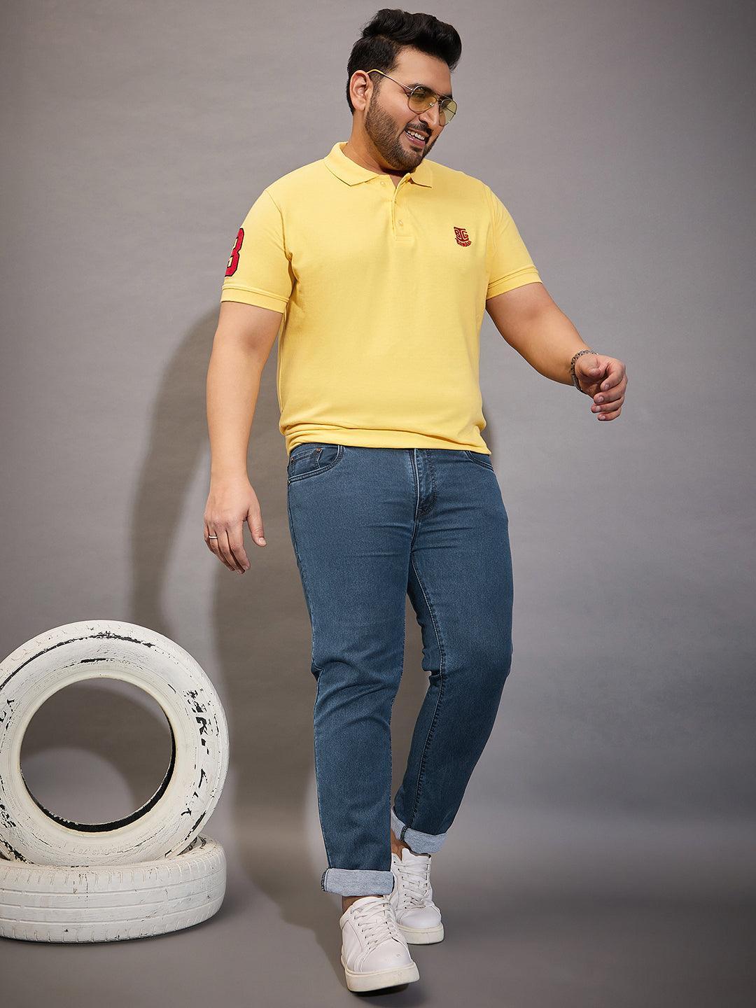 Men Plus Size Autono Solid Jeans - bigbanana