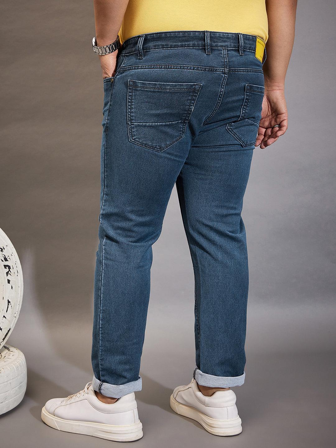 Men Plus Size Autono Solid Jeans - bigbanana