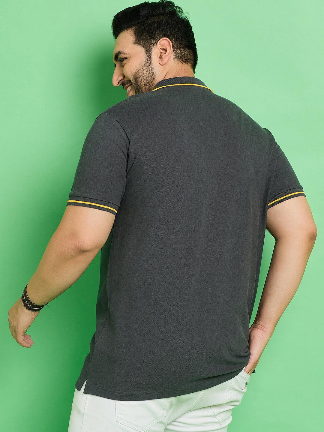 Men Plus Size Baden Solid Polo Tshirt - bigbanana