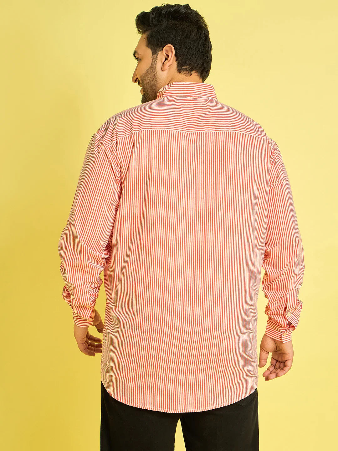 Men Plus Size Jack Striped Kurta - bigbanana