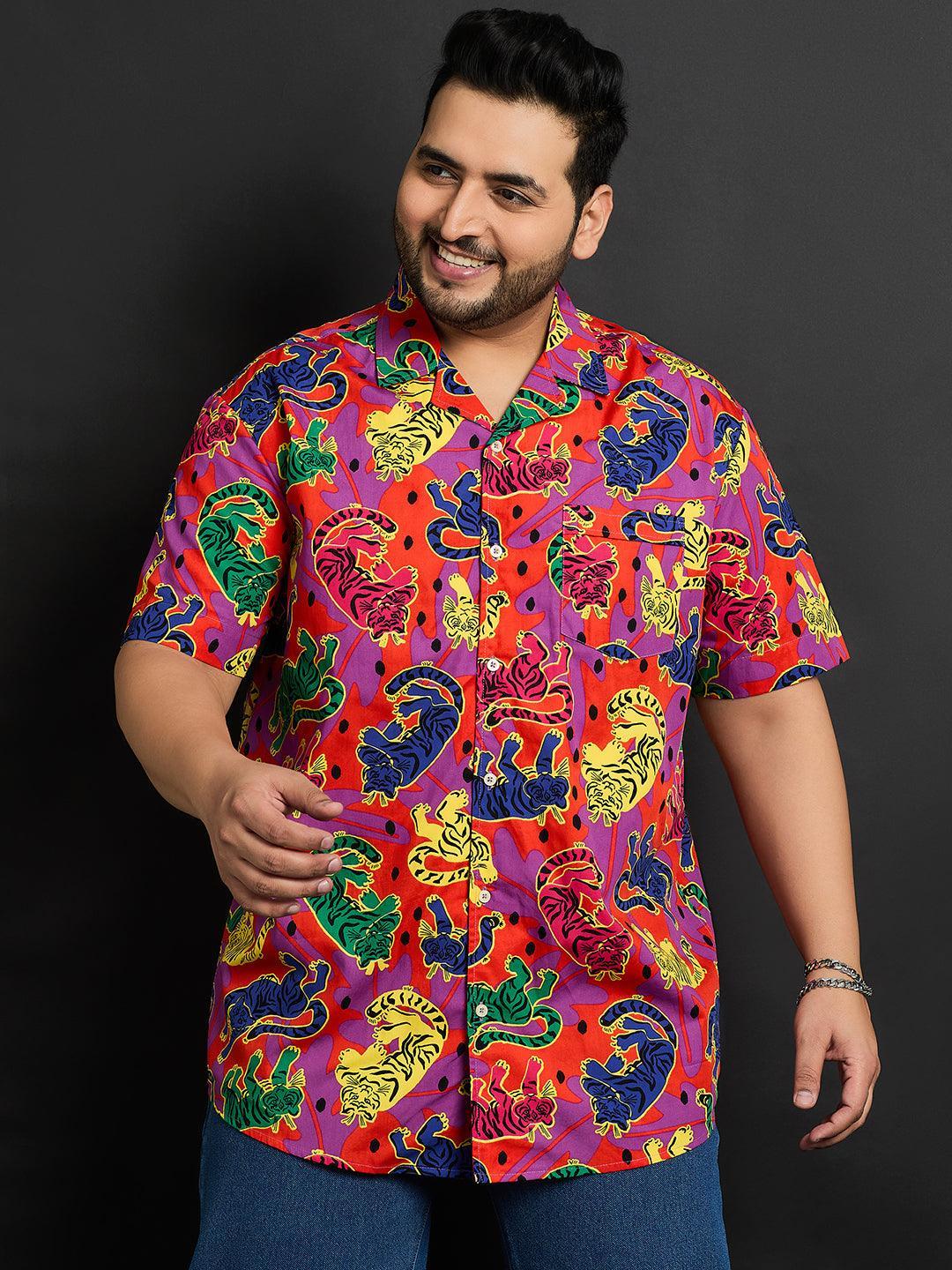 Men Plus Size Bamberg Printed Shirt - bigbanana