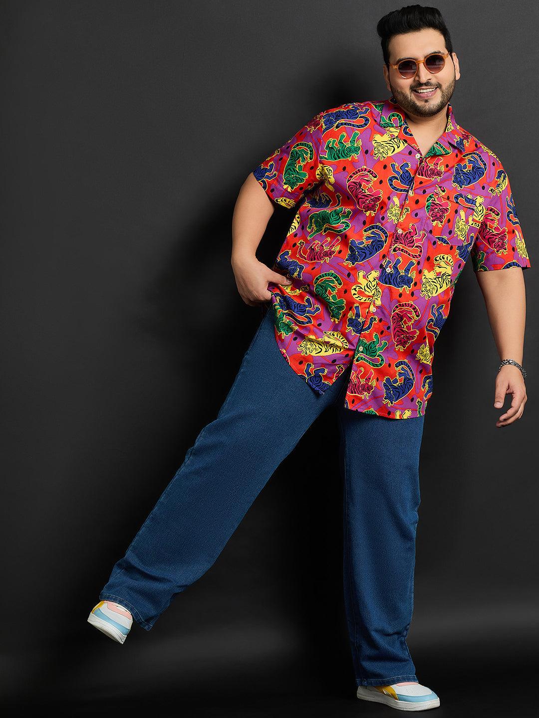 Men Plus Size Bamberg Printed Shirt - bigbanana