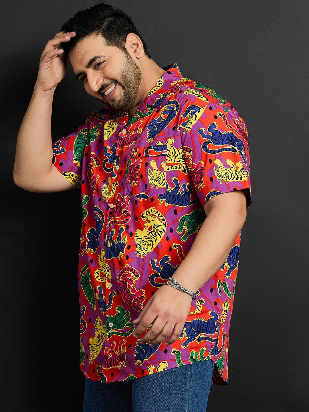 Men Plus Size Bamberg Printed Shirt - bigbanana