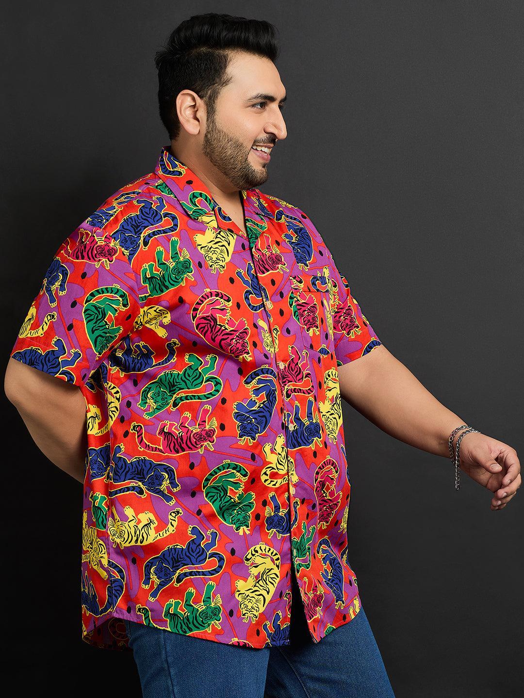 Men Plus Size Bamberg Printed Shirt - bigbanana