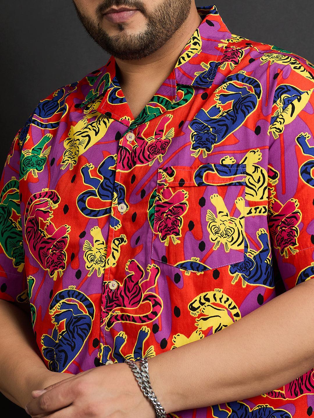 Men Plus Size Bamberg Printed Shirt - bigbanana