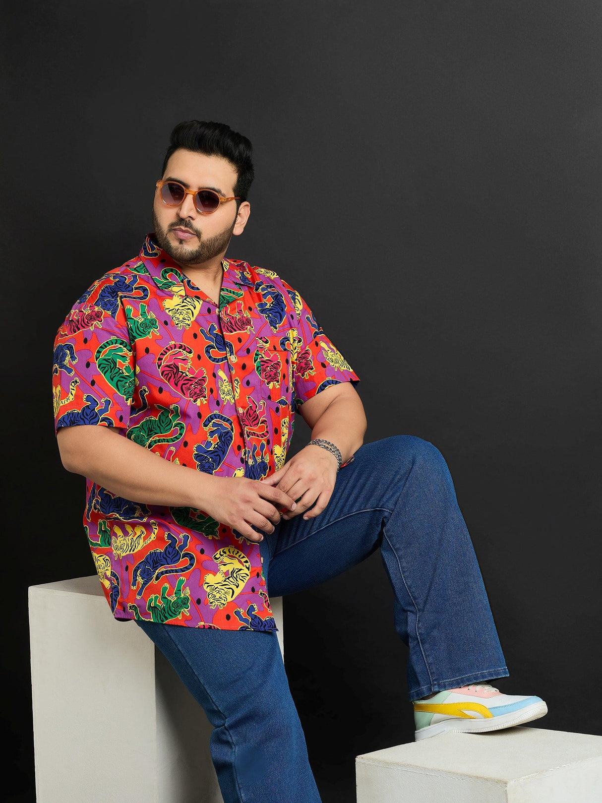 Men Plus Size Bamberg Printed Shirt - bigbanana
