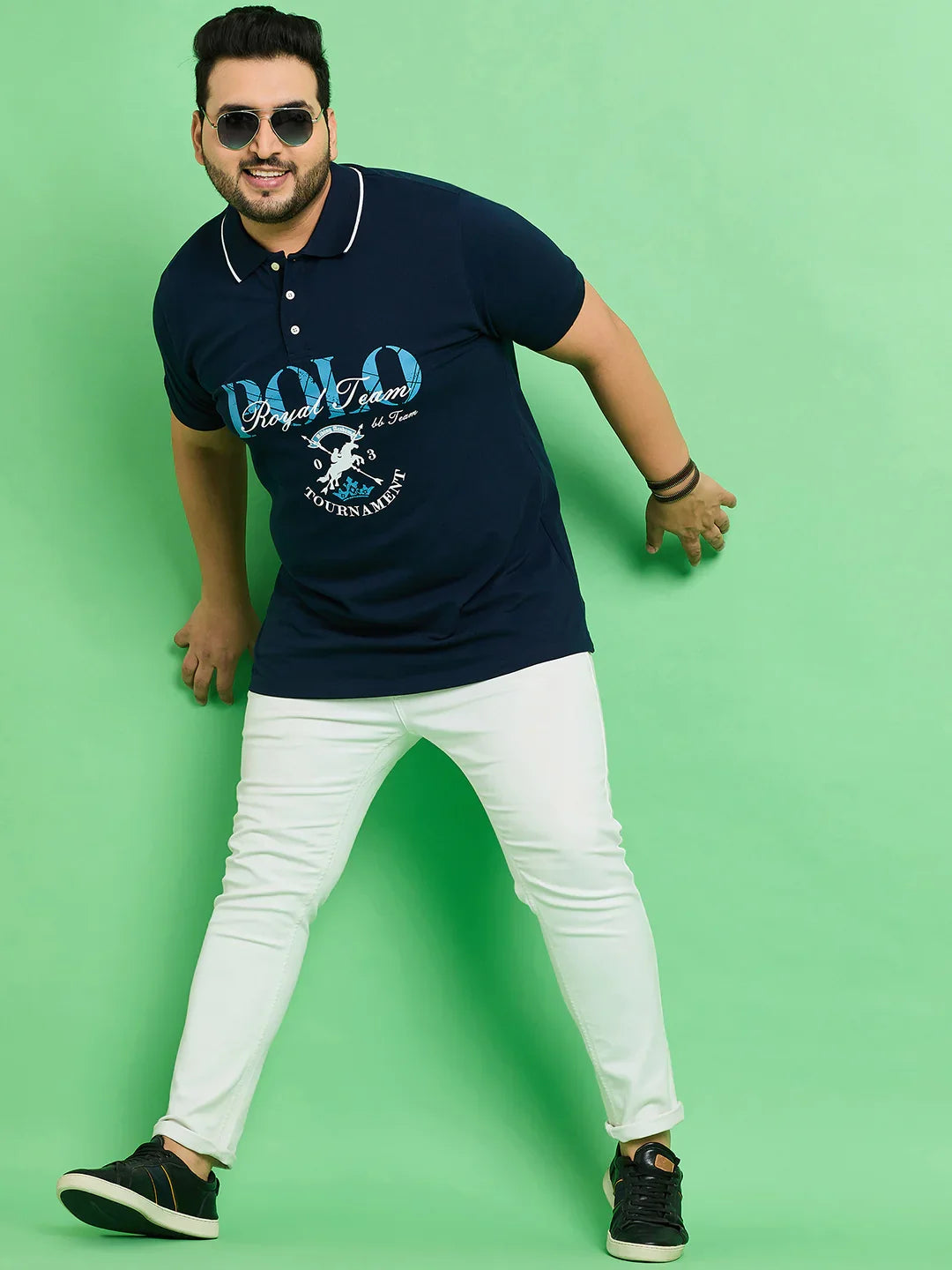 Men Plus Size Bozhou Printed Polo Tshirt - bigbanana