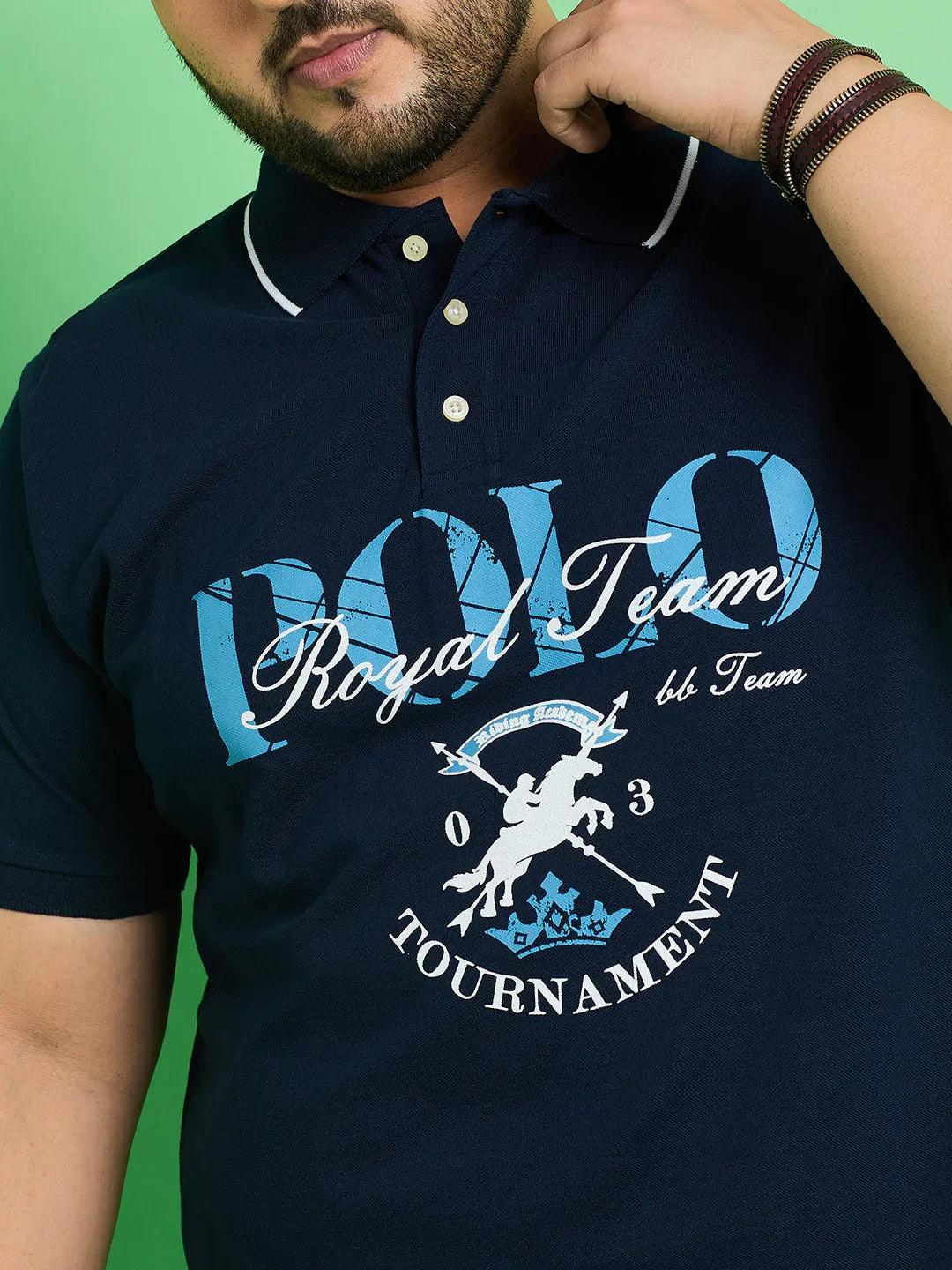 Men Plus Size Bozhou Printed Polo Tshirt - bigbanana