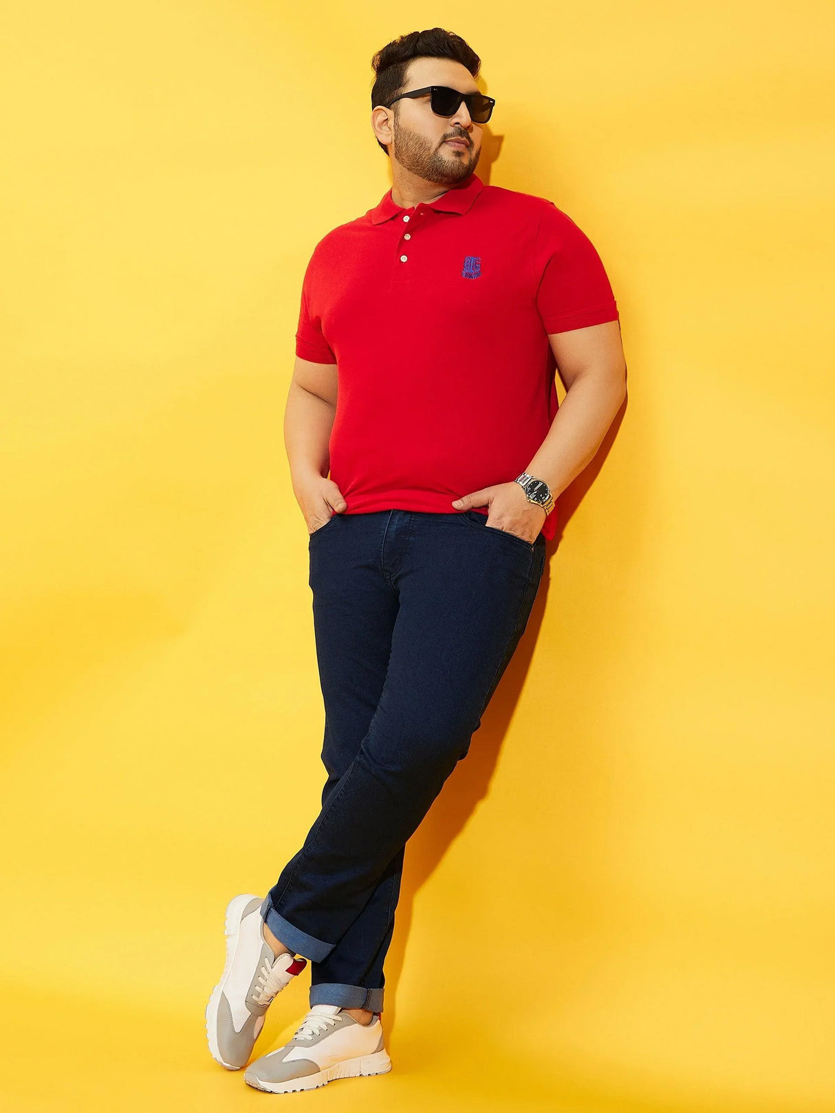 Men Plus Size Bromate Tinted Washed Jeans - bigbanana