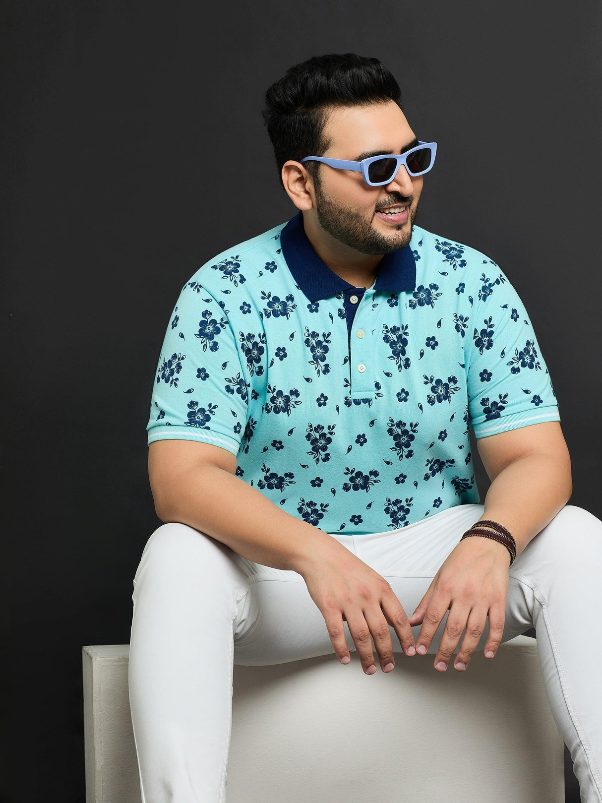 Men Plus Size Bruchsal Printed Polo Tshirt - bigbanana