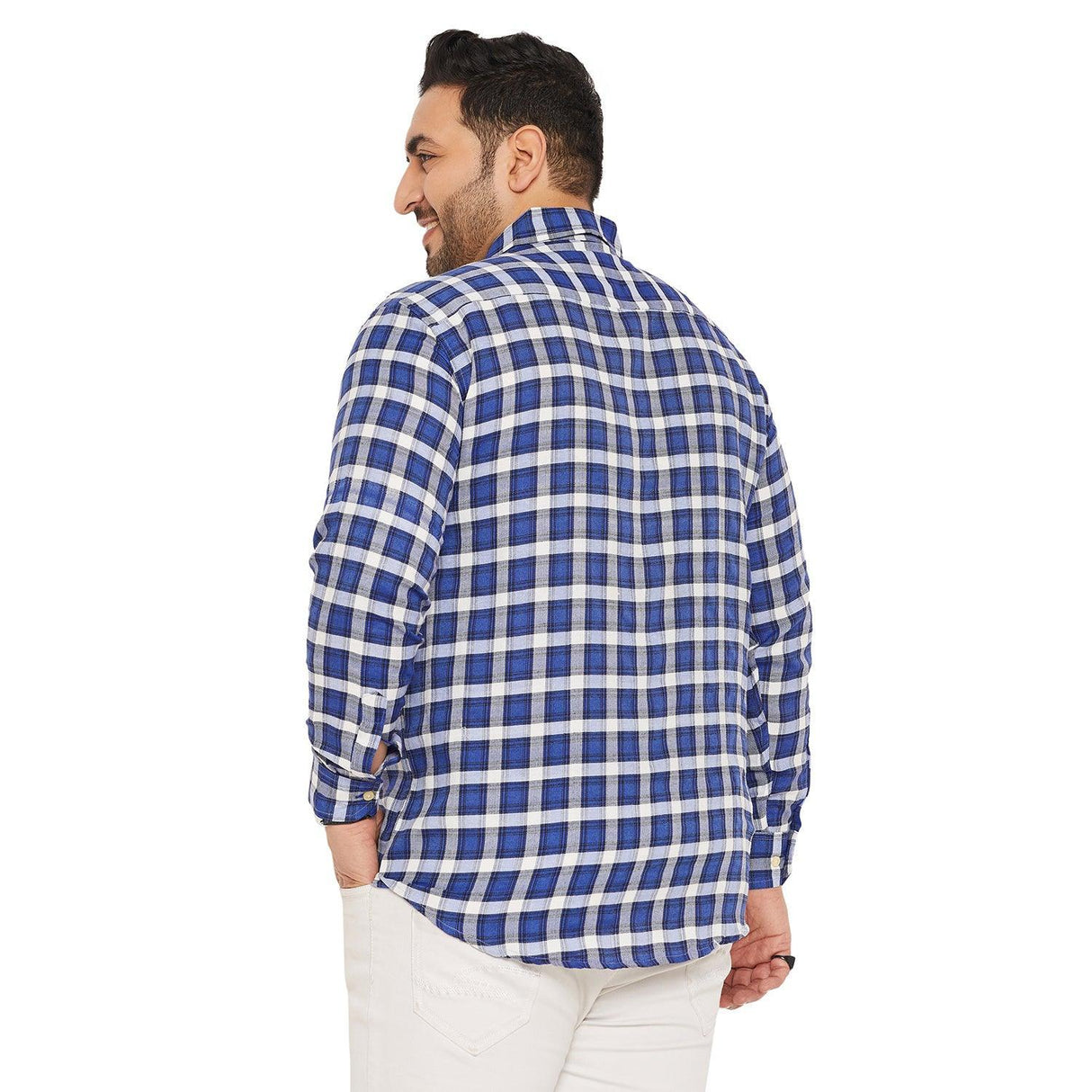 Men Plus Size Cacion Check Shirt - bigbanana