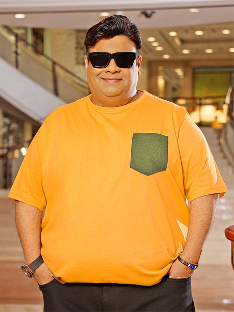 Men Plus Size Carlisle Solid Round Neck Tshirt - bigbanana