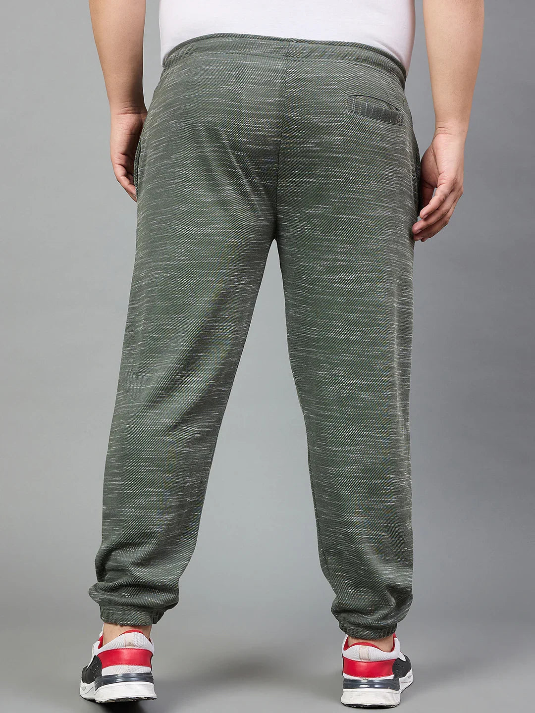 Men Plus Size Cavani Self Design Trackpant - bigbanana