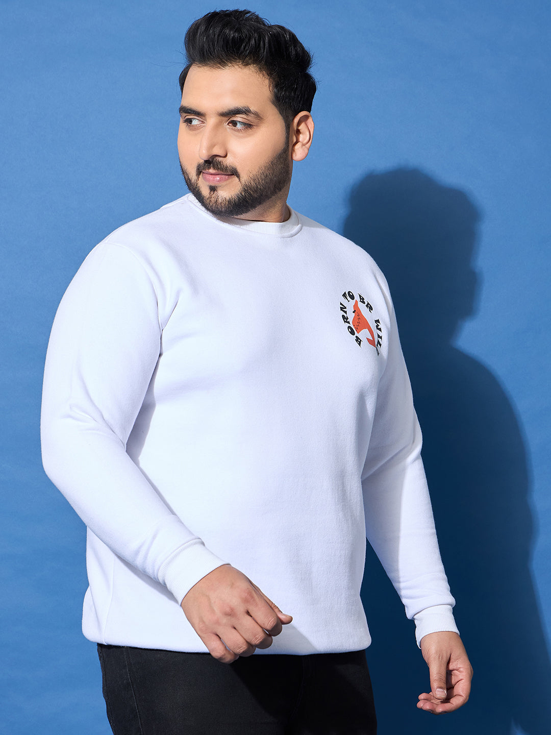 Men Plus Size Chill Printed Sweatshirt