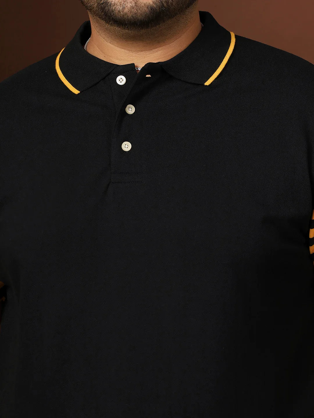 Men Plus Size Cloften Solid Polo Tshirt - bigbanana