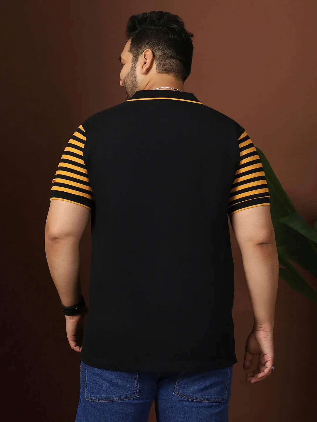 Men Plus Size Cloften Solid Polo Tshirt - bigbanana