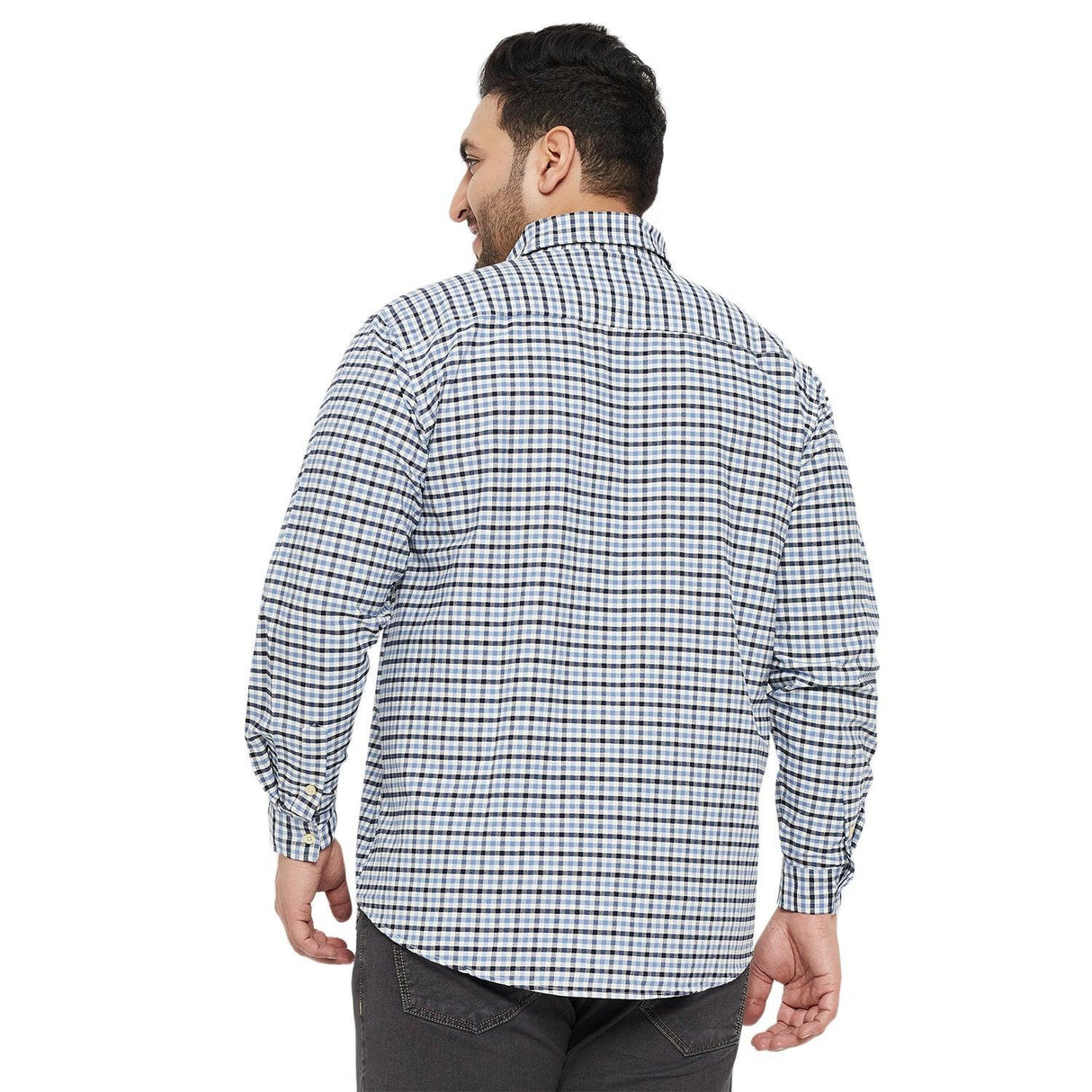 Men Plus Size Coast Check Shirt - bigbanana