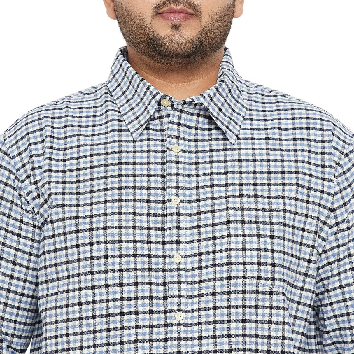 Men Plus Size Coast Check Shirt - bigbanana