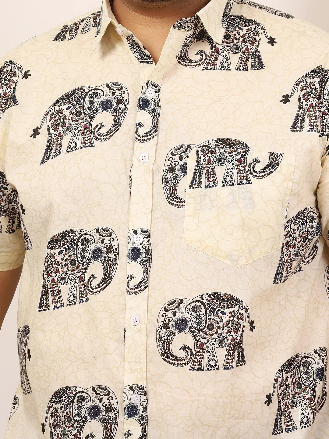 Men Plus Size Covari Multicolor Printed Shirt - bigbanana