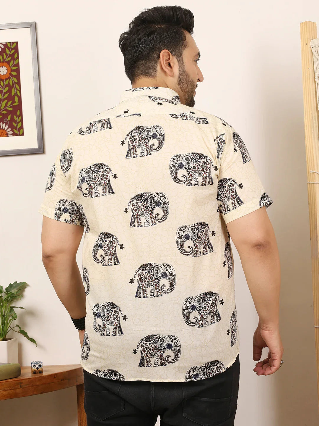 Men Plus Size Covari Multicolor Printed Shirt - bigbanana