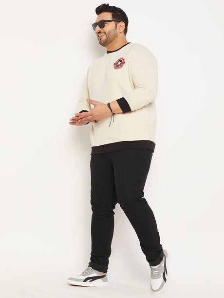 Men Plus Size Credit Solid Sweatshirt - bigbanana
