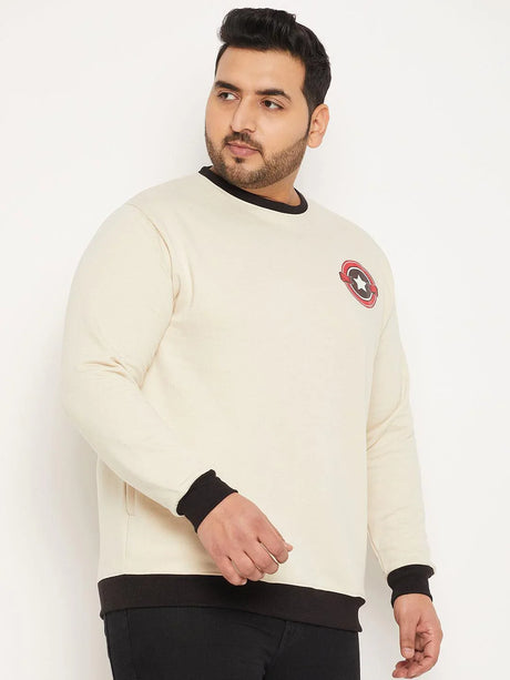 Men Plus Size Credit Solid Sweatshirt - bigbanana