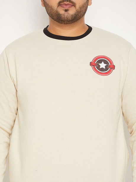 Men Plus Size Credit Solid Sweatshirt - bigbanana