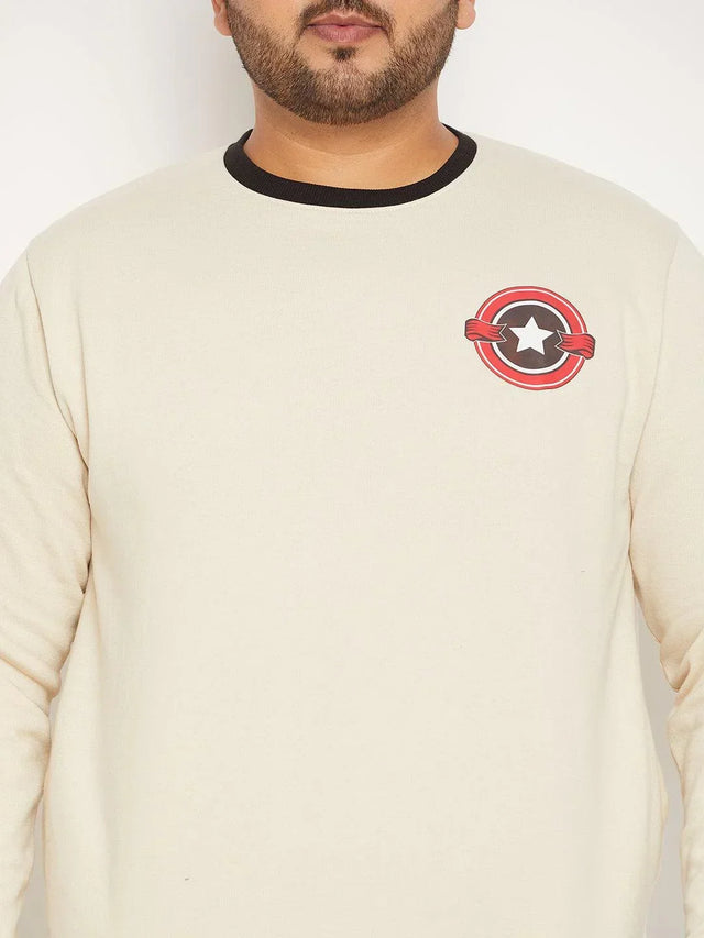 Men Plus Size Credit Solid Sweatshirt - bigbanana