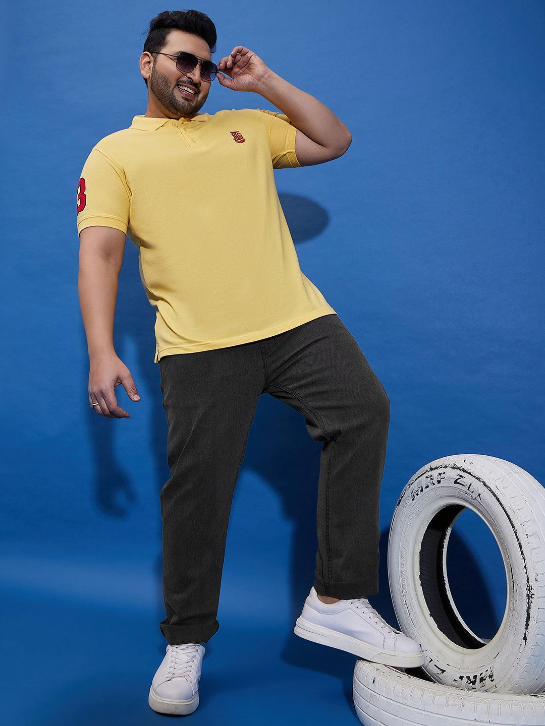 Men Plus Size Critic Solid Jeans - bigbanana