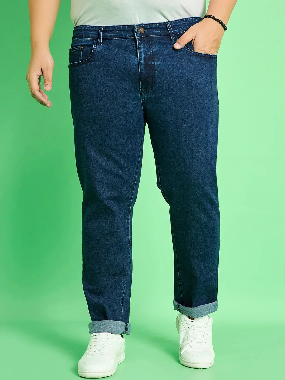 Men Plus Size Jace Solid Jeans - bigbanana