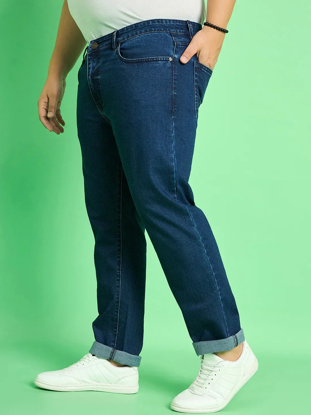 Men Plus Size Jace Solid Jeans - bigbanana