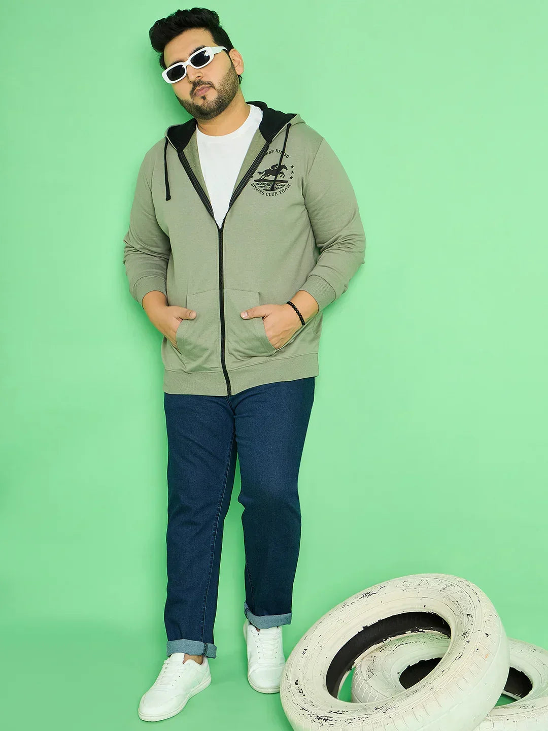 Men Plus Size Jace Solid Jeans - bigbanana