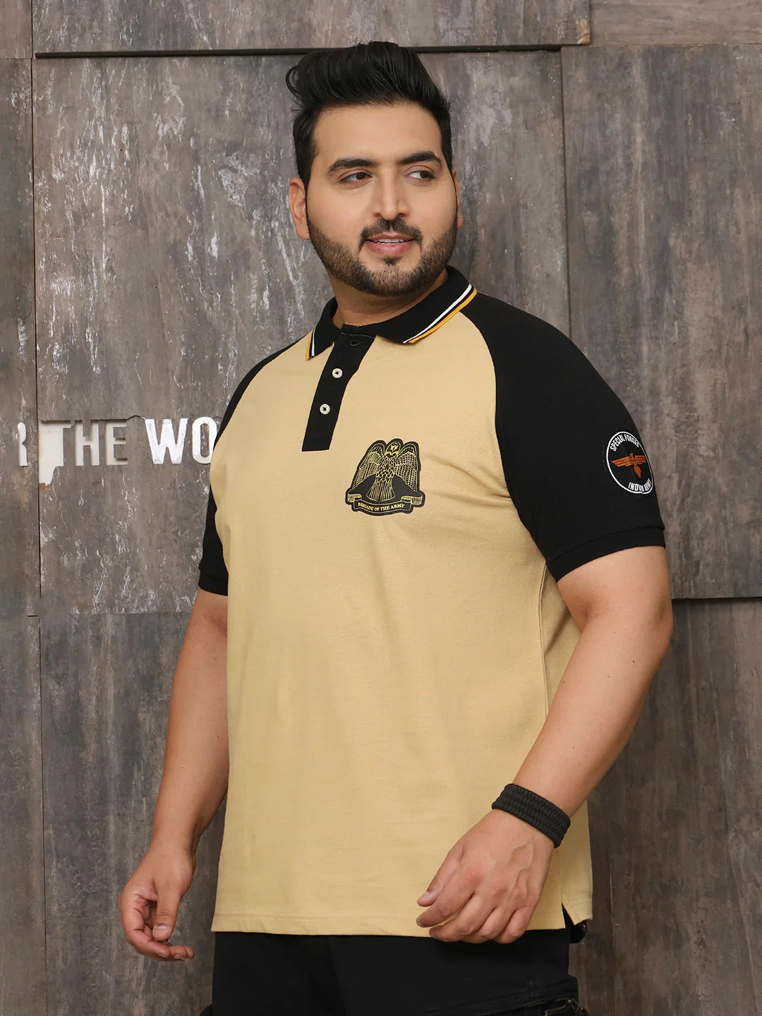 Men Plus Size Dapper Colorblock Multi Polo Tshirt - bigbanana