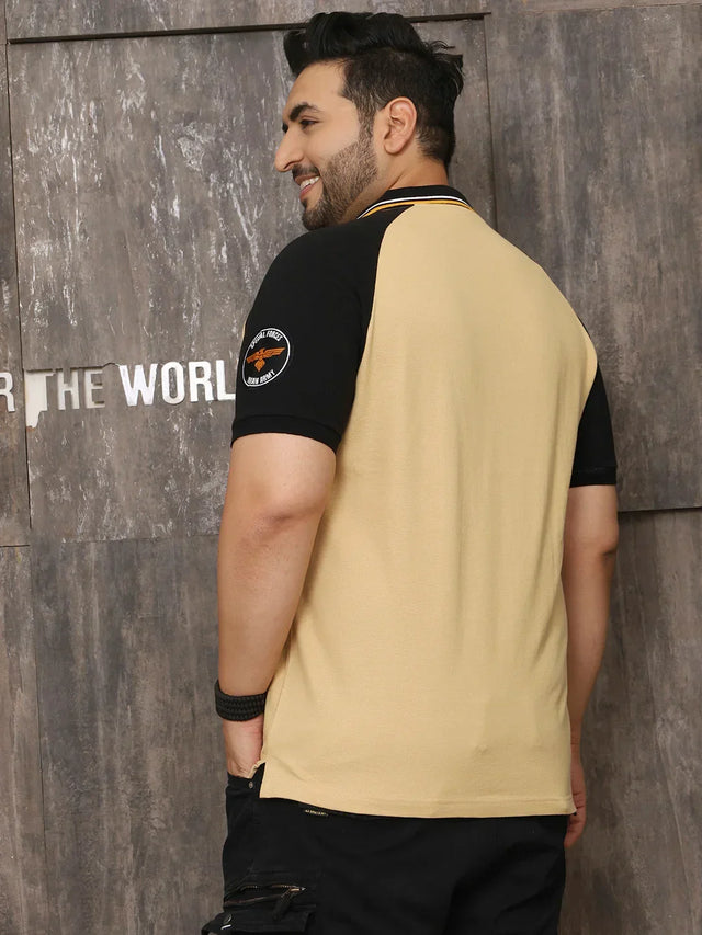 Men Plus Size Dapper Colorblock Multi Polo Tshirt - bigbanana