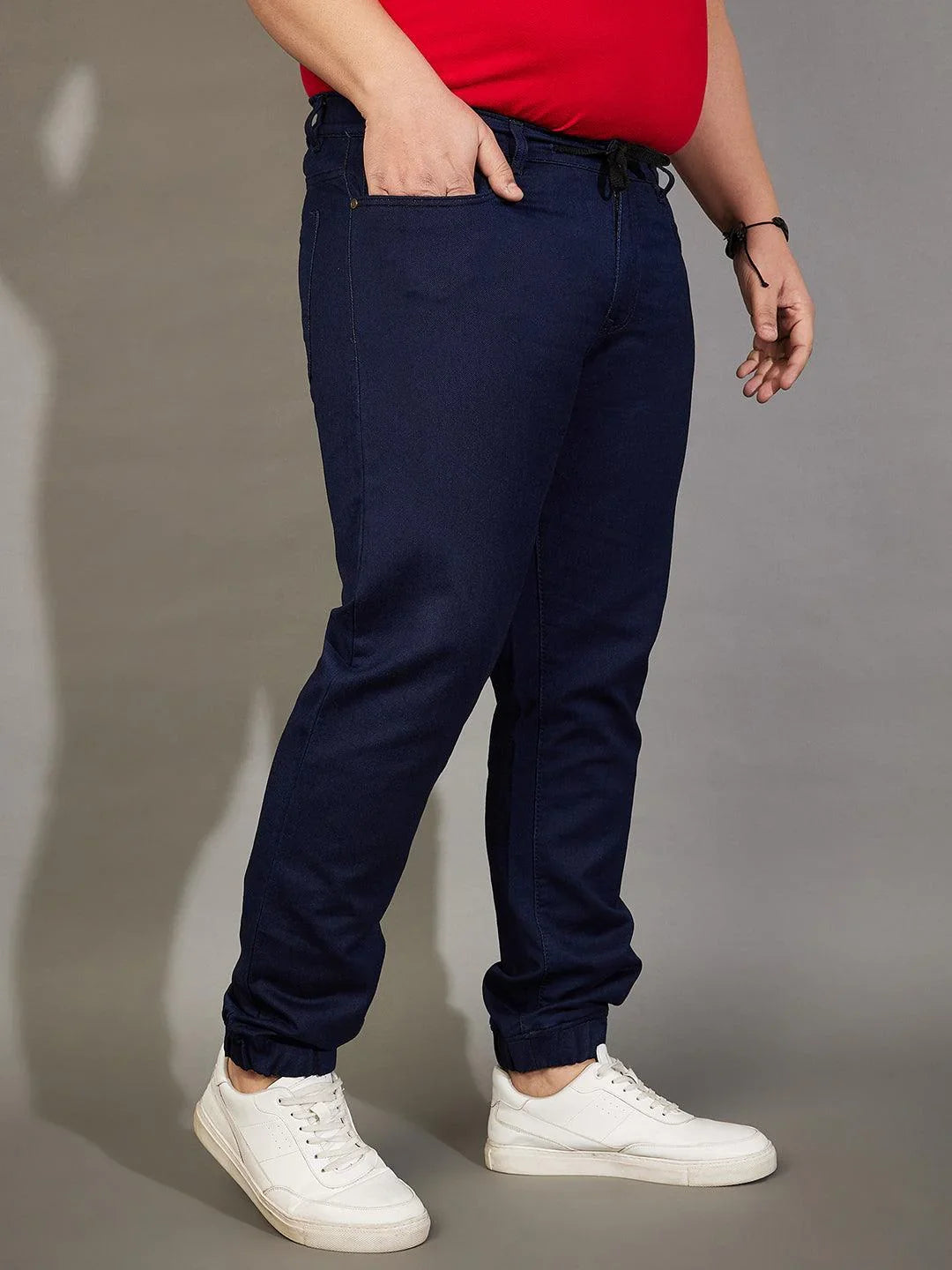 Men Plus Size Dardin Solid Jeans - bigbanana