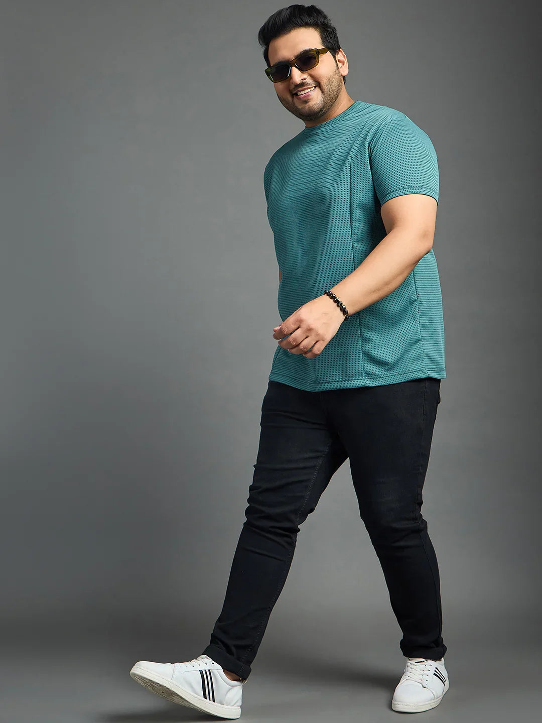 Men Plus Size Doctrine solid Round Neck Tshirt - bigbanana