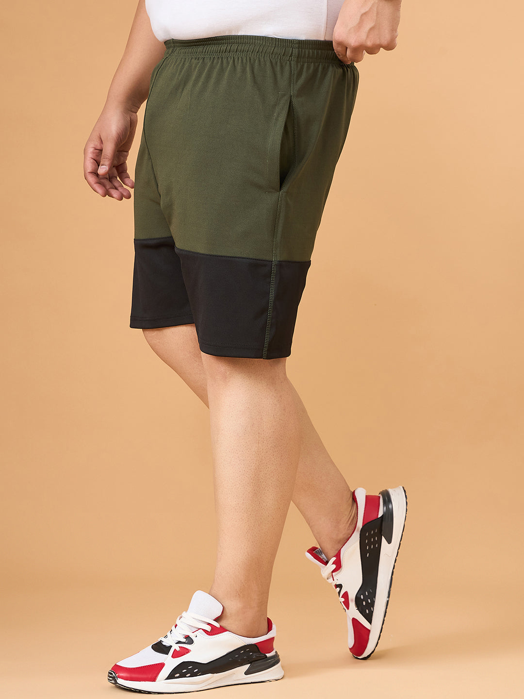 Men Plus Size Drammen Colorblock Shorts