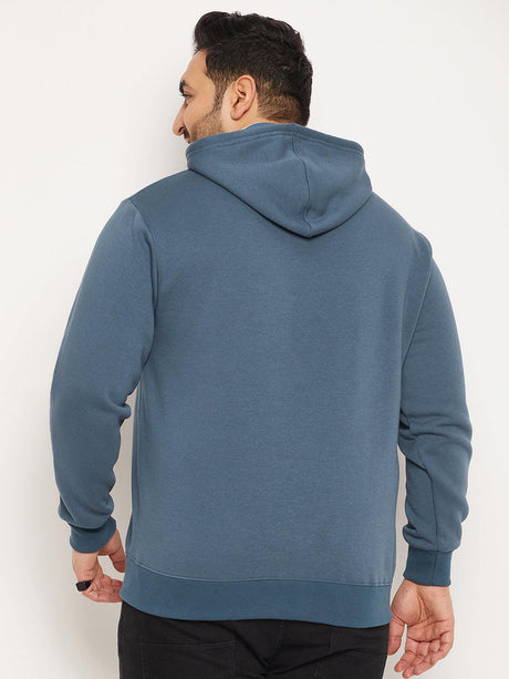 Men Plus Size Drape Solid Sweatshirt - bigbanana