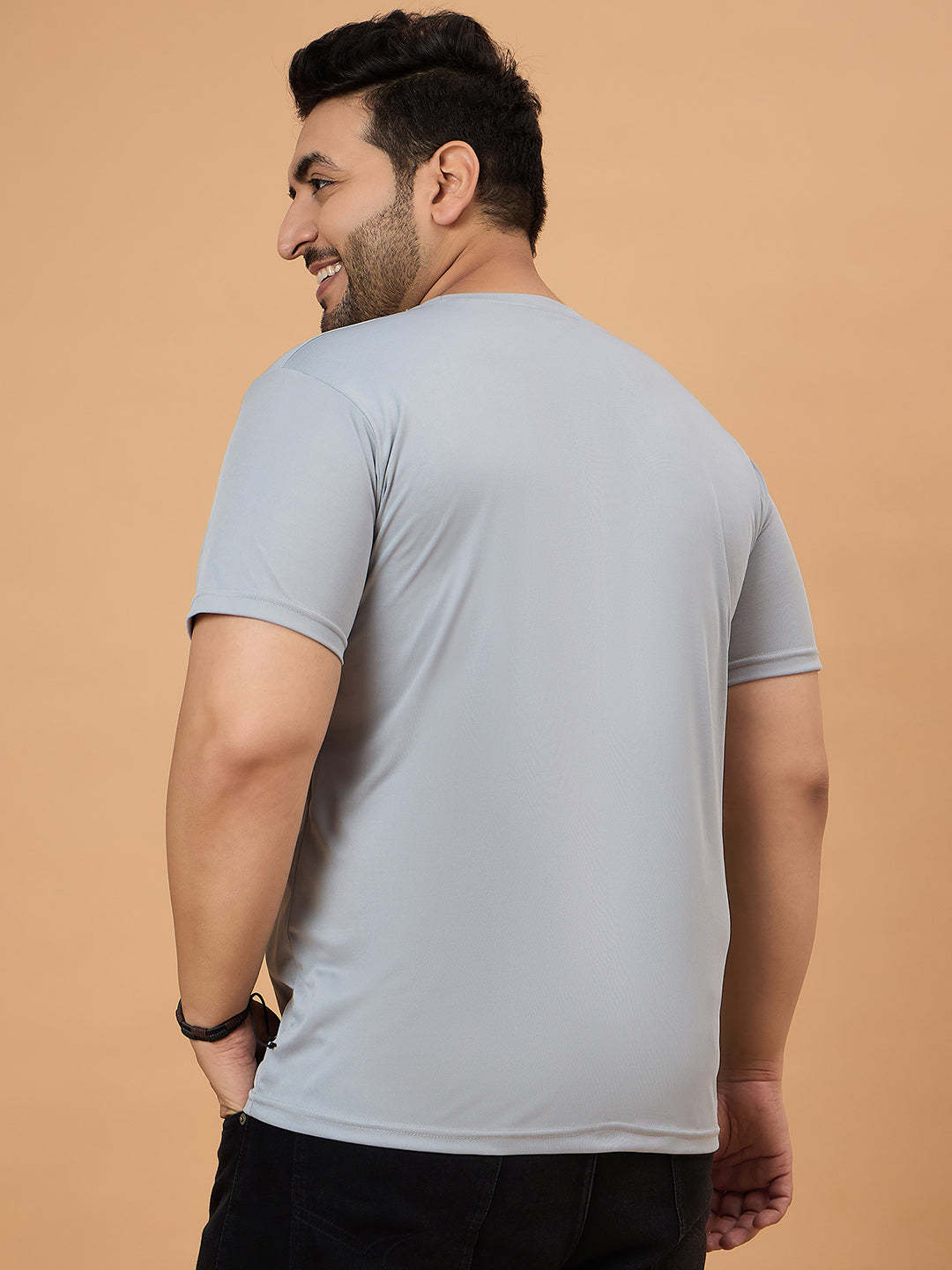 Men Plus Size Dravik Colorblock Round Neck Tshirt - bigbanana