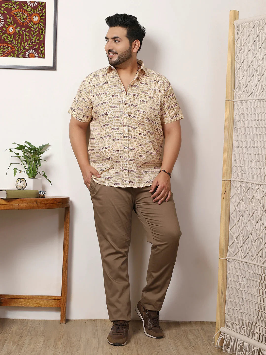 Men Plus Size Drevia Multicolor Printed Shirt - bigbanana