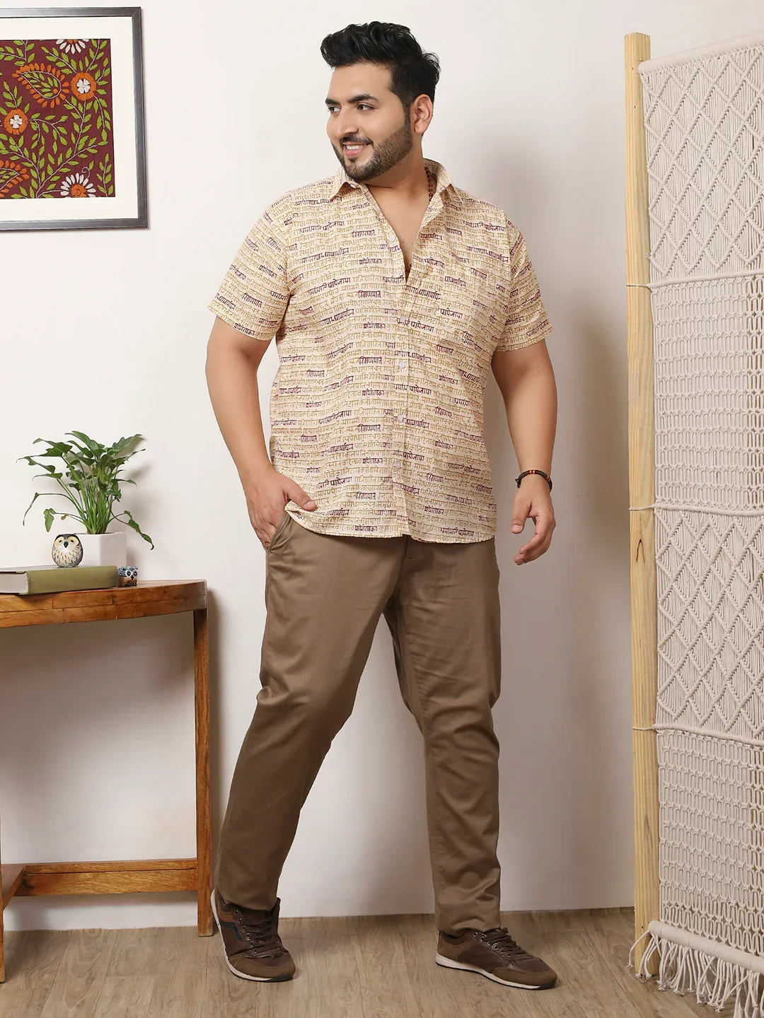 Men Plus Size Drevia Multicolor Printed Shirt - bigbanana