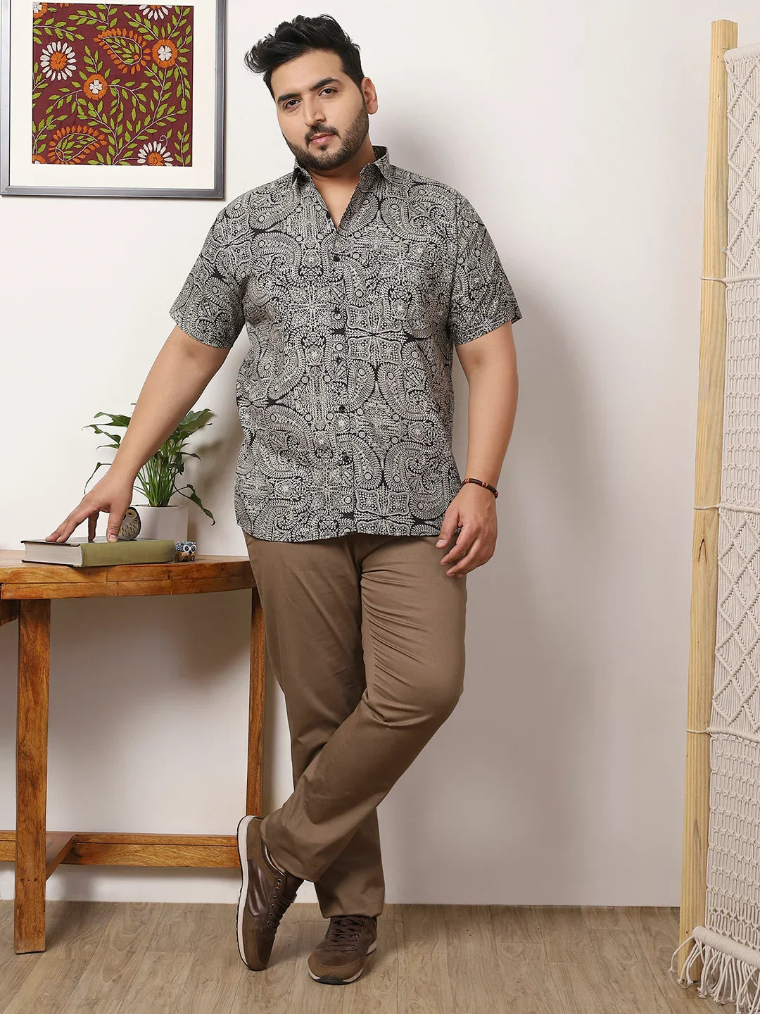 Men Plus Size Drifth Multicolor Printed Shirt - bigbanana