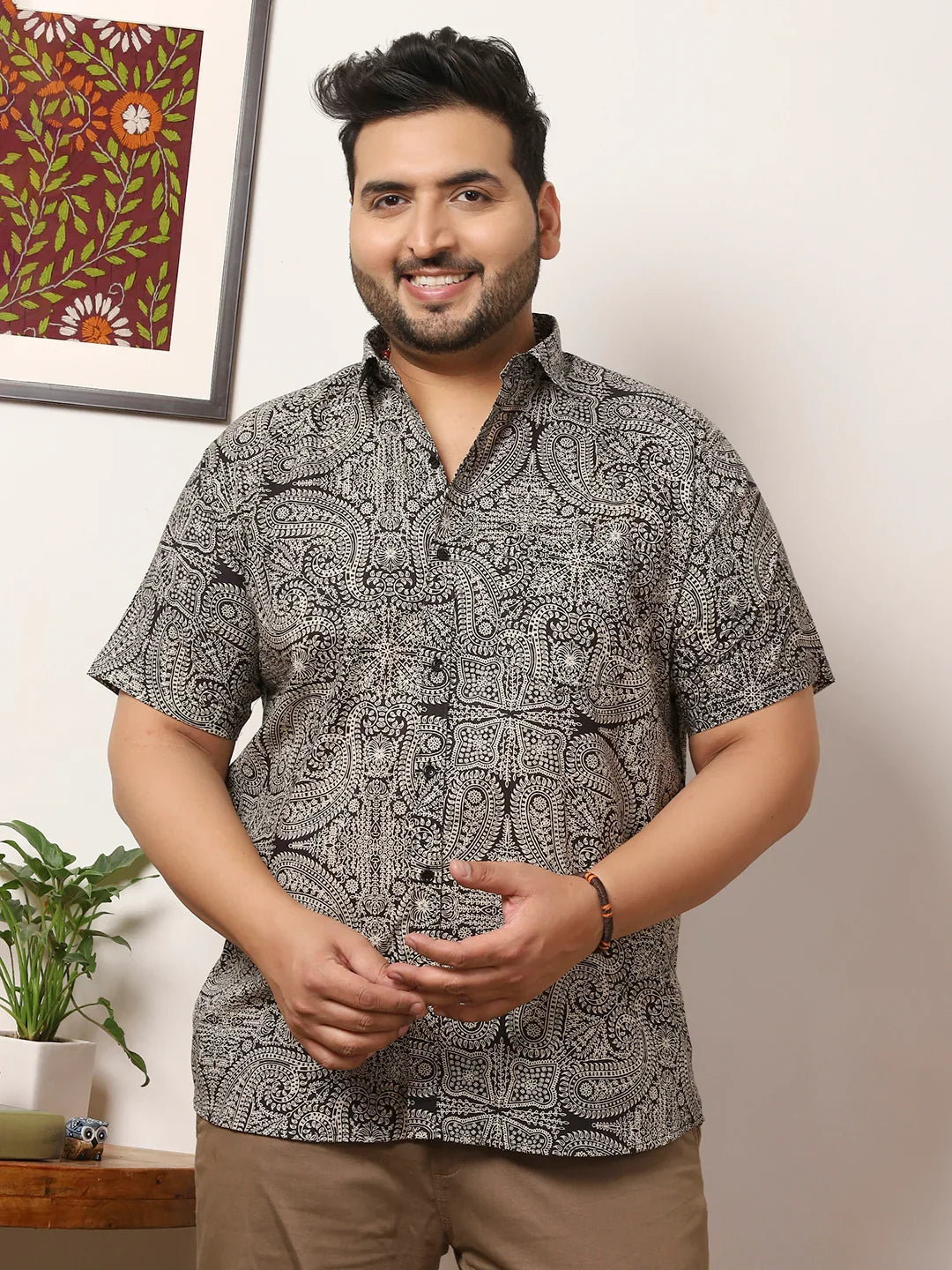Men Plus Size Drifth Multicolor Printed Shirt - bigbanana