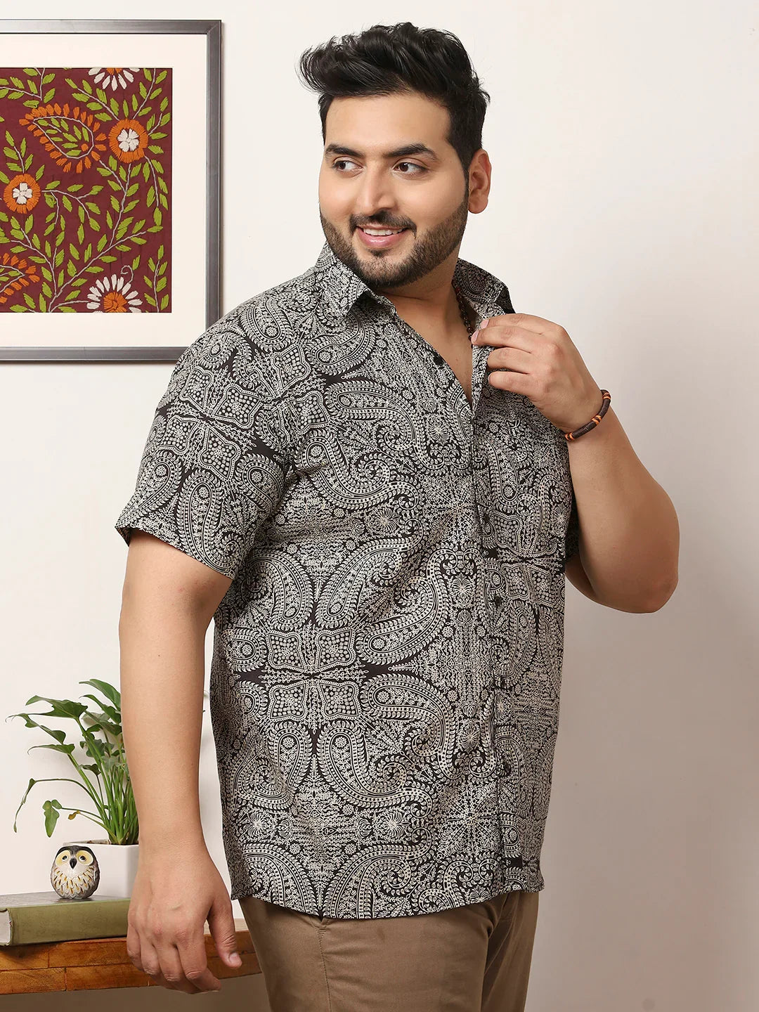 Men Plus Size Drifth Multicolor Printed Shirt - bigbanana