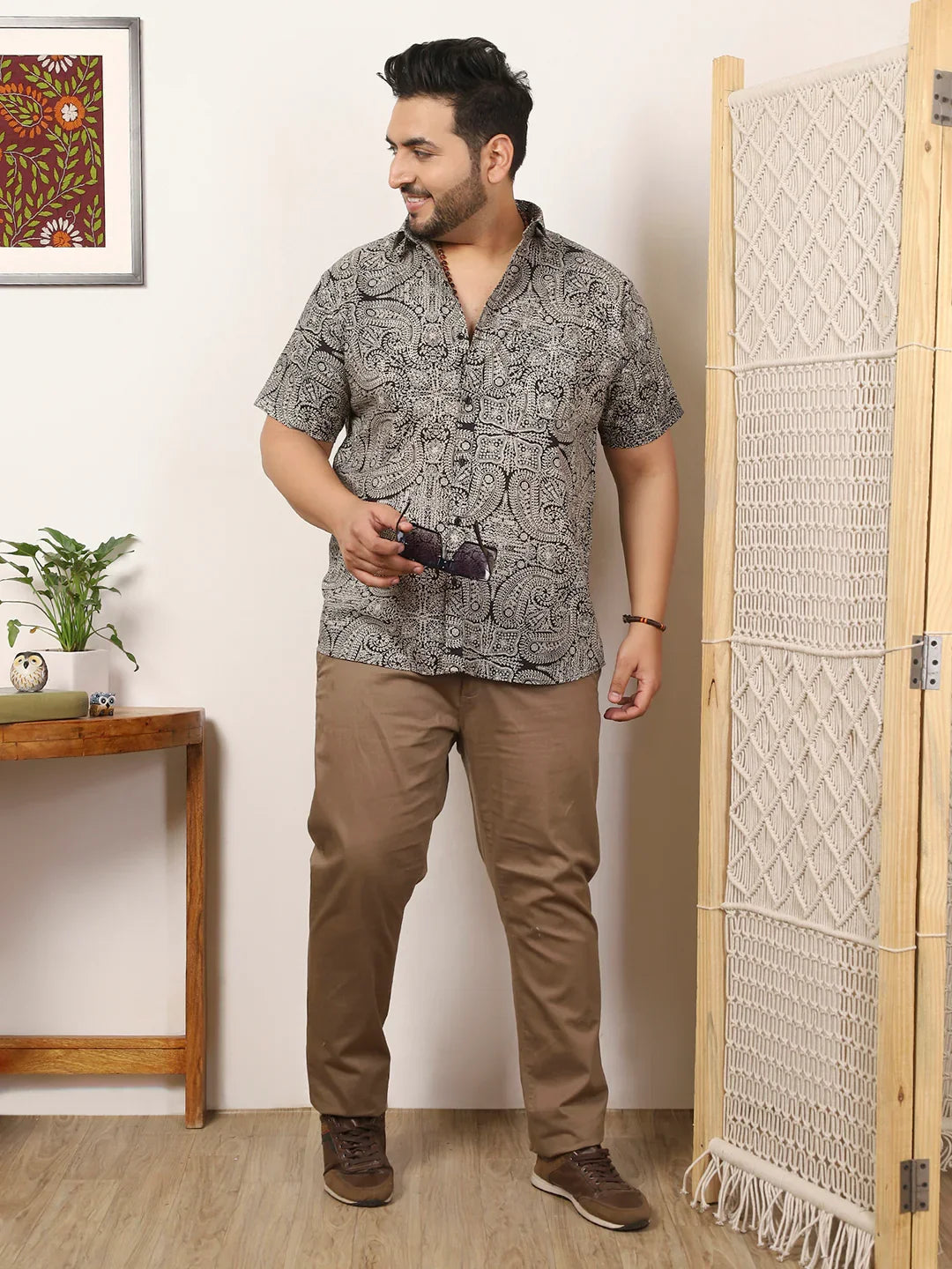 Men Plus Size Drifth Multicolor Printed Shirt - bigbanana